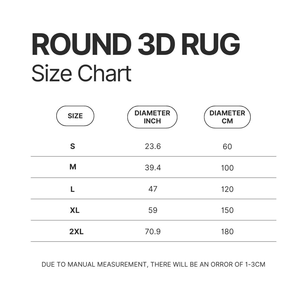 Roung Rug Size Chart 1 - Inuyasha Shop