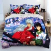 3D Inuyasha Japan Anime Cartoon Comforter Bedding Set Duvet Cover Bed Set Quilt Cover Pillowcase king 17 - Inuyasha Shop