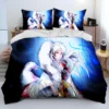 3D Inuyasha Japan Anime Cartoon Comforter Bedding Set Duvet Cover Bed Set Quilt Cover Pillowcase king 19 - Inuyasha Shop
