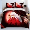 3D Inuyasha Japan Anime Cartoon Comforter Bedding Set Duvet Cover Bed Set Quilt Cover Pillowcase king 22 - Inuyasha Shop