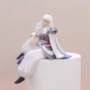 Anime Figure Inuyasha Sesshoumaru Higurashi Kagome Sitting Position Pressed Noodles Model PVC Collection OrnamentsToy Gift 14CM 2 - Inuyasha Shop