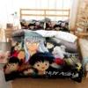 Anime Inuyasha 3D Bedding Set Black Duvet Quilt Cover Set Comforter Cover Pillowcase King Queen Size 5 - Inuyasha Shop