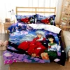 Anime Inuyasha 3D Bedding Set Black Duvet Quilt Cover Set Comforter Cover Pillowcase King Queen Size 7 - Inuyasha Shop