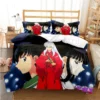 Anime Inuyasha 3D Bedding Set Black Duvet Quilt Cover Set Comforter Cover Pillowcase King Queen Size 8 - Inuyasha Shop