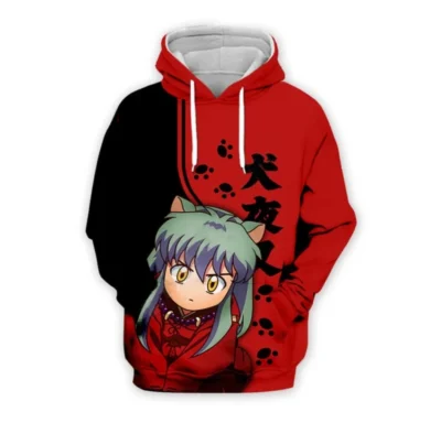 Anime Inuyasha 3D Print Hoodie Men Women Casual Fashion Hoodies Kids Long Sleeves Pullover Sweatshirts Oversized - Inuyasha Shop