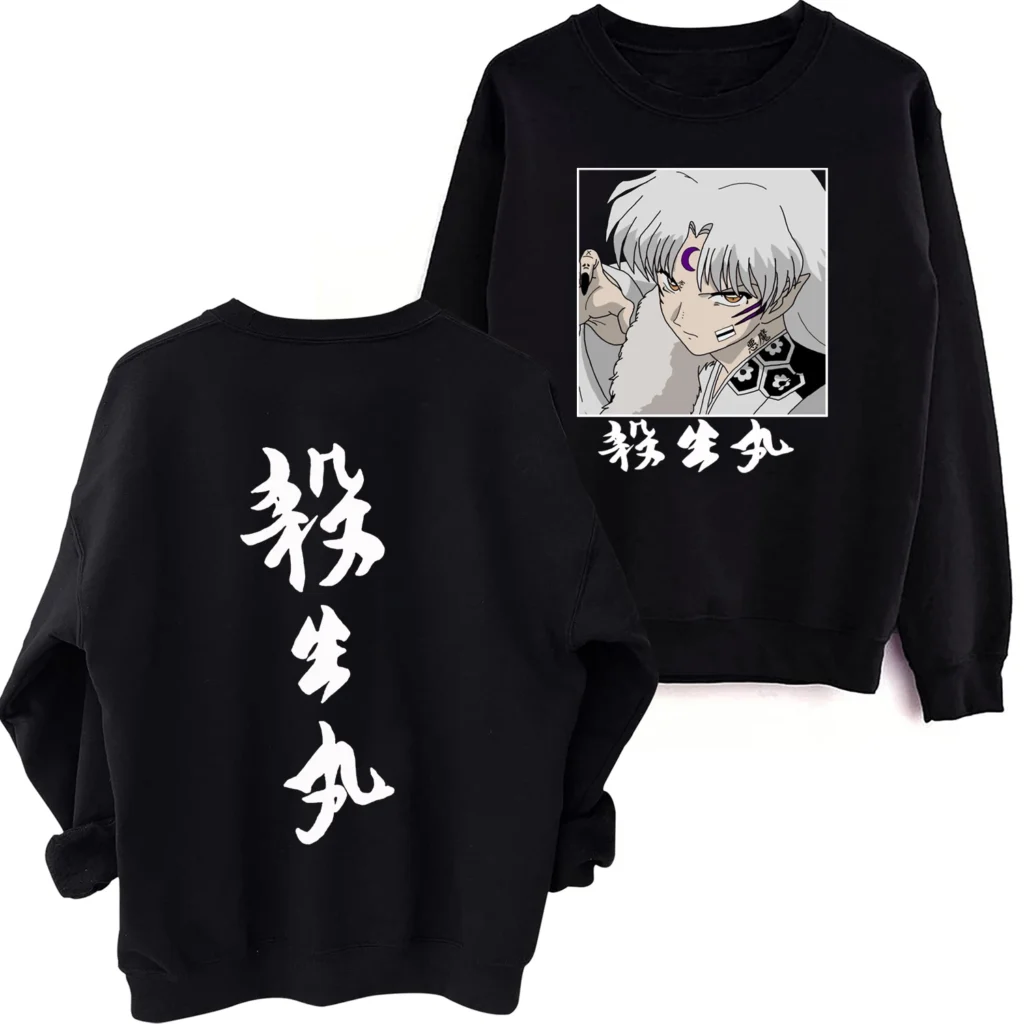 Hot Anime Inuyasha Sesshoumaru Sweatshirt Man Woman Harajuku Pullover Tops Long Sleeve Oversized Hoodie Fans Gift - Inuyasha Shop