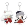 Hot Classic Anime Inuyasha Keychain Handsome Sesshoumaru Acrylic Figures Pendant Key Chain Bag Charm Otaku Collection 3 - Inuyasha Shop