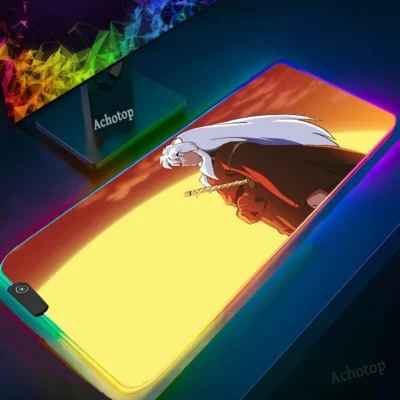 Inuyasha Gaming Mouse Pad Computer Mousepad RGB Large Mouse Pad Gamer XXL Mouse Carpet Mause mats 2 - Inuyasha Shop