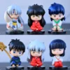 New Inuyasha Anime Figure Higurashi Kagome Miroku Sesshoumaru Action Figure Q Version Toys Pvc Model Doll 1 - Inuyasha Shop