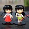 New Inuyasha Anime Figure Higurashi Kagome Miroku Sesshoumaru Action Figure Q Version Toys Pvc Model Doll 3 - Inuyasha Shop