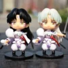 New Inuyasha Anime Figure Higurashi Kagome Miroku Sesshoumaru Action Figure Q Version Toys Pvc Model Doll 4 - Inuyasha Shop