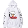 Uniex Anime InuYasha Hoodie Long Sleeve Harajuku Streetwear Hip Hop 1 - Inuyasha Shop