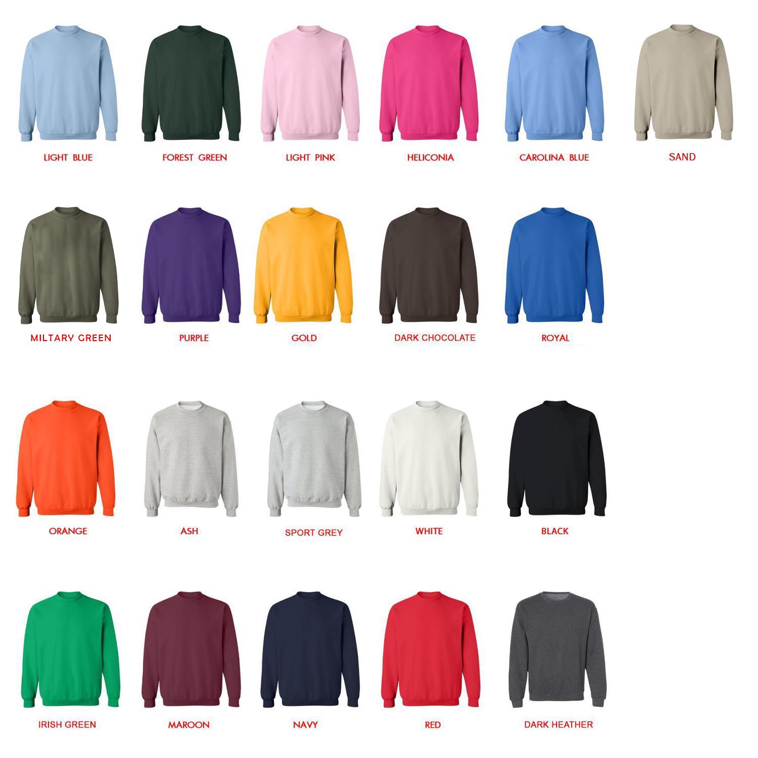 sweatshirt color chart - Inuyasha Shop