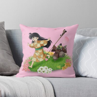 Rin & Jaken Throw Pillow Official Inuyasha Merch