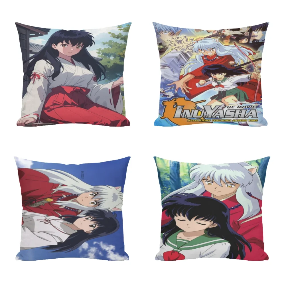 kf S27f0051aebc04227b1f10dfc394bf480S Kagome And Inuyasha Anime Pillow Cushion Case Dakimakura Cover Decorative Sleeping - Inuyasha Shop