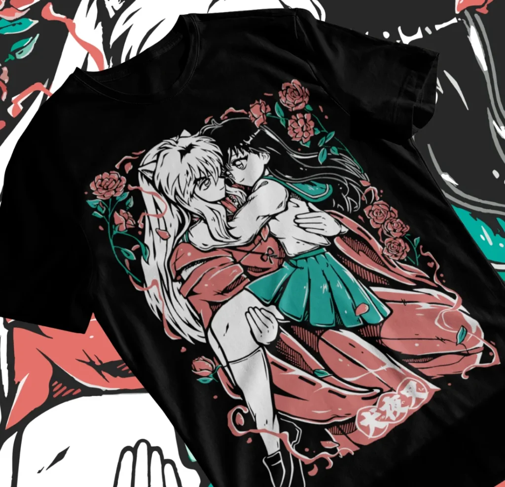 kf S4a20d1caa256410c93e2cb722515c621I Inuyasha Sesshomaru T shirt Red Moon Inu Yasha Girl Anime Manga Gifts Soft Tee - Inuyasha Shop