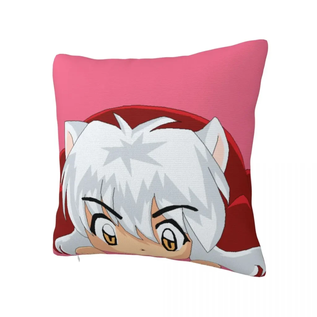 kf S55af6ddfc424474b80fc812e60b7e2ffS Inuyasha Plaid Pillowcase Printing Polyester Cushion Cover Decor Japanese Anime Pillow Case Cover Home Drop Shipping - Inuyasha Shop