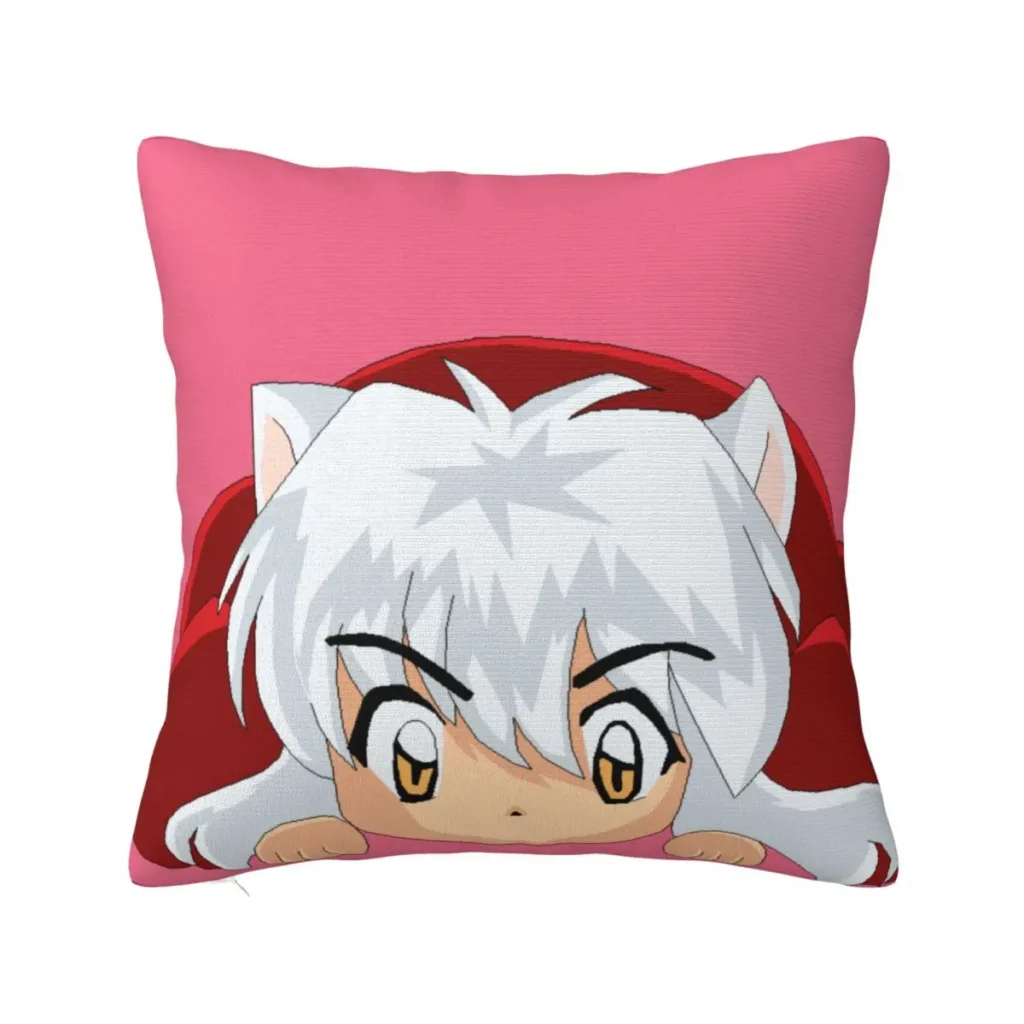 kf S70720abb5eae4dc3846e44faf6e0cd0fJ Inuyasha Plaid Pillowcase Printing Polyester Cushion Cover Decor Japanese Anime Pillow Case Cover Home Drop Shipping - Inuyasha Shop