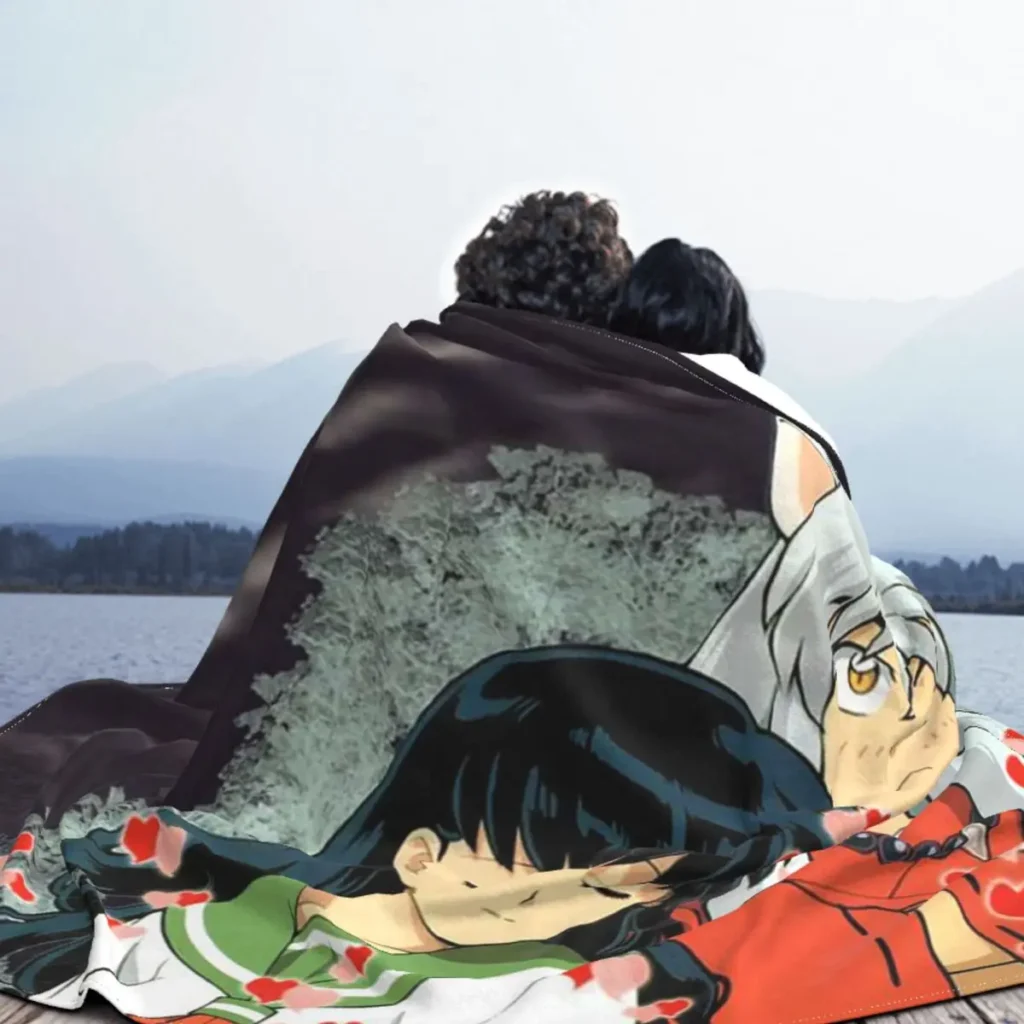 kf S9f7e5b5b00074e208898d9f1c95e4d5eQ Classical Inuyasha Cartoon Blankets Flannel Autumn Winter Japanese Anime Lightweight Throw Blankets for Bed Bedroom Bedspreads - Inuyasha Shop