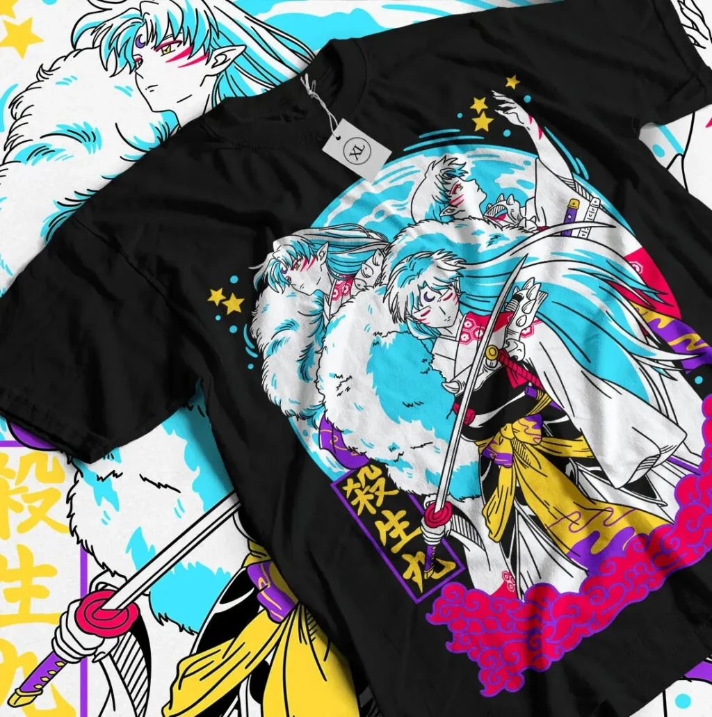 kf Sfb8366b58e0f4965a98a8d9eaf3837e0Y Inuyasha Sesshomaru T shirt Red Moon Inu Yasha Kawaii Girl Gift Shirt All Size Oversized T - Inuyasha Shop