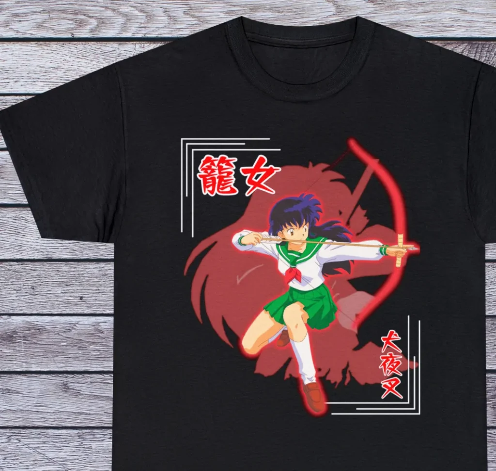 kf Sffc10b75e08f410fb487748259ca43172 Kagome T Shirt Inuyasha Tee 90s Anime Clothing Manga Cosplay Japanese - Inuyasha Shop