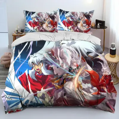 Unique 3D Inuyasha Japan Anime Cartoon  Bedding Set