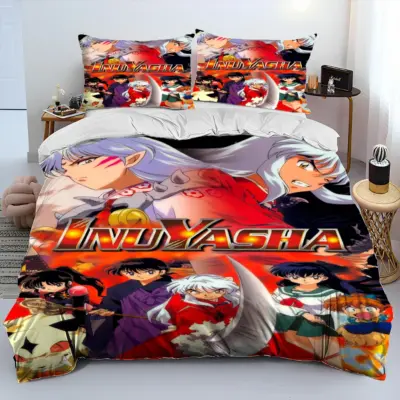New Design 3D Inuyasha Japan Anime Cartoon Bedding Set
