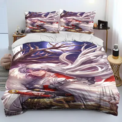 Sesshoumaru In 3D Inuyasha Japan Anime Cartoon  Bedding Set