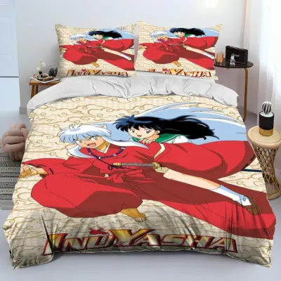 3D Inuyasha and Kagome Higurashi Couple Japan Bedding Set