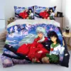 3D Inuyasha Japan Anime Cartoon Comforter Bedding Set Duvet Cover Bed Set Quilt Cover Pillowcase king 17 - Inuyasha Shop