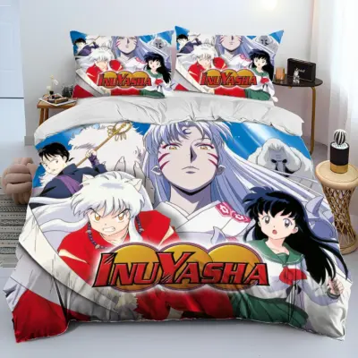 Poster In 3D Inuyasha Japan Anime Cartoon Bedding Set