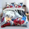 3D Inuyasha Japan Anime Cartoon Comforter Bedding Set Duvet Cover Bed Set Quilt Cover Pillowcase king 21 - Inuyasha Shop