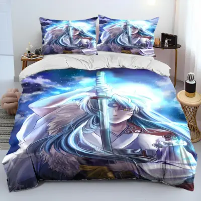 Sesshoumaru with Sword In 3D Inuyasha Japan Anime  Bedding Set