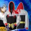 Anime Gintama Sakata Gintoki Zipper Hoodie Sweatshirt 3D Printing Cosplay Costumes Cartoon Hooded Jacket Coat - Inuyasha Shop