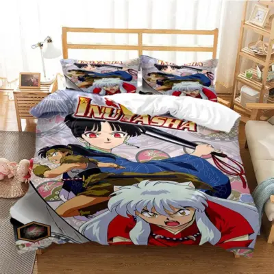 Latest Design In Anime Inuyasha   3D Bedding Set