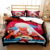 Anime Inuyasha 3D Bedding Set Black Duvet Quilt Cover Set Comforter Cover Pillowcase King Queen Size 19 - Inuyasha Shop
