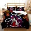 Anime Inuyasha 3D Bedding Set Black Duvet Quilt Cover Set Comforter Cover Pillowcase King Queen Size 2 - Inuyasha Shop