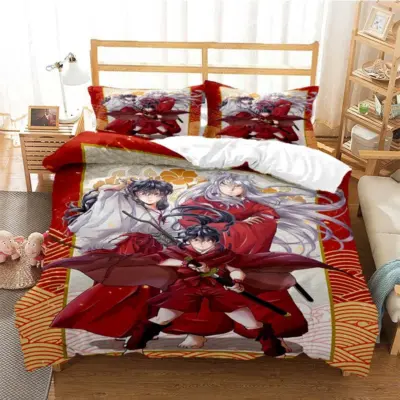 Inuyasha And His Friends In Anime Inuyasha   3D Bedding Set