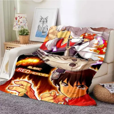 Fire In Anime Inuyasha Throw Blanket