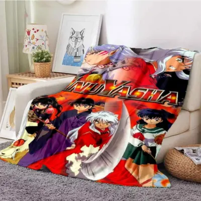 Poster Of Anime Inuyasha Throw Blanket
