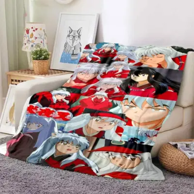 Classic Poster Anime Inuyasha Throw Blanket