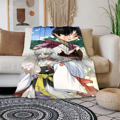 Nice Couple In Inuyasha Printing Thin - Air Condition Blanket