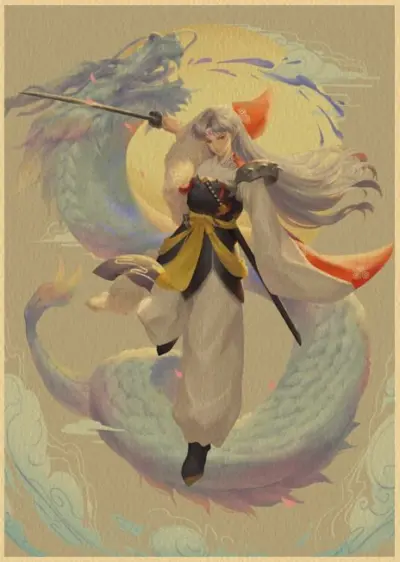 New Idea Inuyasha Poster Paintings Kraft Paper Japanese Anime Poster