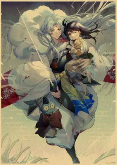 Best couple In Inuyasha Paintings Poster