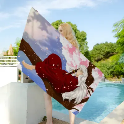 New Anime Inuyasha Beach Towel