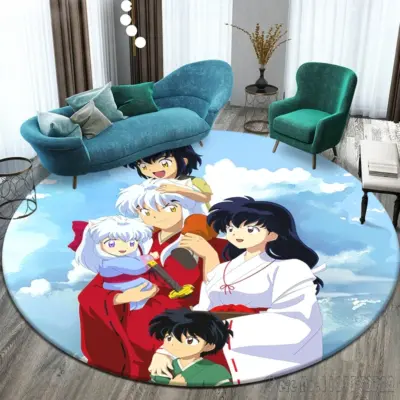 Inuyasha With Family Round Rug