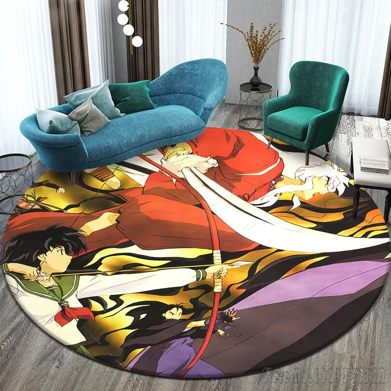 Inuyasha Battle With Naraku Round Rug