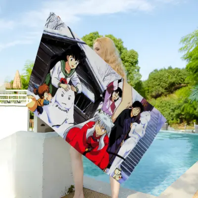 New Hot Anime Inuyasha Beach Towel