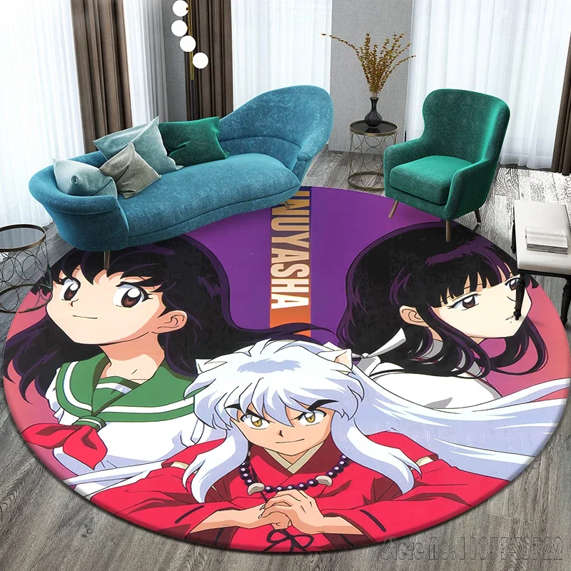 Inuyasha x Kagome x Kikyō Round Rug