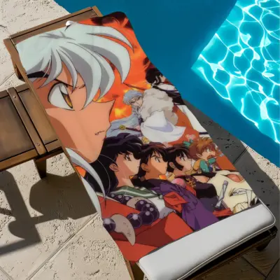 New I-Inuyasha Anime Towel Pool Beach Towel
